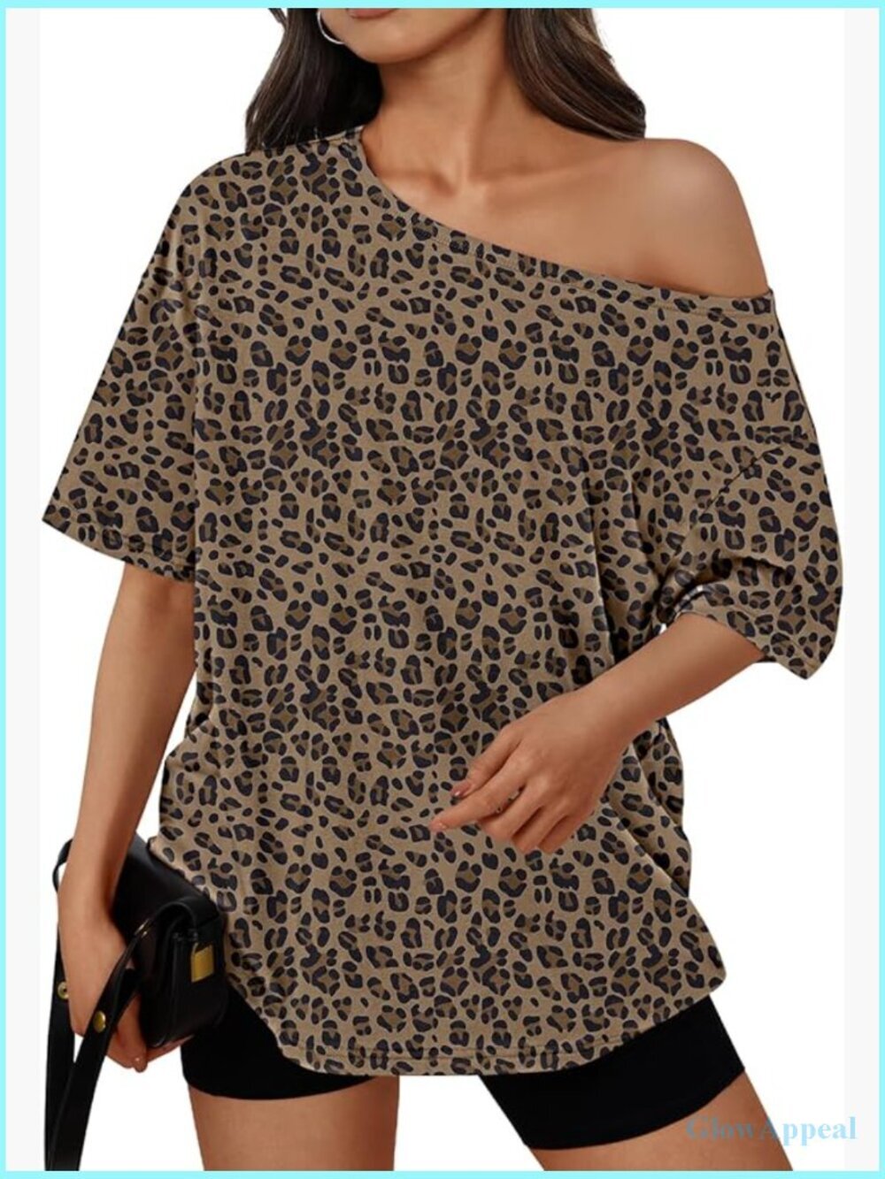 Off the Shoulder Oversized T-Shirt Short Sleeve Summer Spring Tee